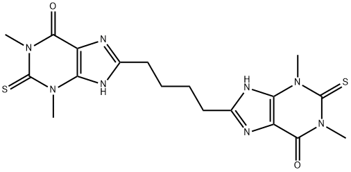 8,8'-Tetramethylenebis(1,2,3,7-tetrahydro-1,3-dimethyl-2-thioxo-6H-purin-6-one) Structure