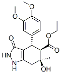 ethyl (4S,5R,6S)-4-(3,4-dimethoxyphenyl)-6-hydroxy-6-methyl-3-oxo-2,4, 5,7-tetrahydro-1H-indazole-5-carboxylate Struktur