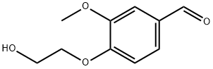 3-メトキシ-4-(2-ヒドロキシエトキシ)ベンズアルデヒド 化学構造式