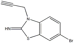 6-Bromo-3-(prop-2-yn-1-yl)benzo[d]thiazol-2(3H)-imine 化学構造式