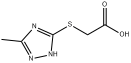 5-methyl-1H-1,2,4-triazol-s-yl)thio}-acetic acid  Struktur
