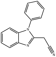 2-(1-苯基-2-苯并咪唑基)乙腈, 6468-35-5, 结构式