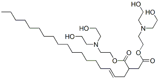 bis[2-[bis(2-hydroxyethyl)amino]ethyl] 2-octadecenylsuccinate Struktur
