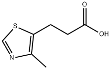 4-メチル-5-チアゾールプロピオン酸 化学構造式