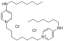 1,8-Bis(4-(heptylamino)-1-pyridinium)octane dichloride Struktur