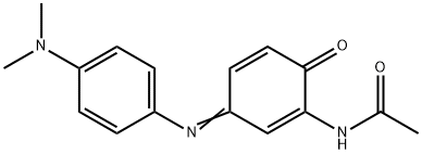 N-[3-[(p-Dimethylaminophenyl)imino]-6-oxo-1,4-cyclohexadien-1-yl]acetamide Struktur
