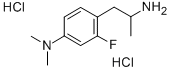 Phenethylamine, 4-dimethylamino-2-fluoro-alpha-methyl-, dihydrochlorid e Struktur