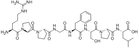 [Des-Arg9,Leu8]ブラジキニン 化学構造式