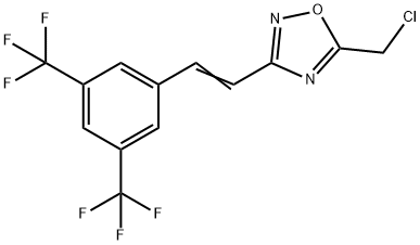 5-(CHLOROMETHYL)-3-[3,5-DI(TRIFLUOROMETHYL)STYRYL]-1,2,4-OXADIAZOLE 化学構造式