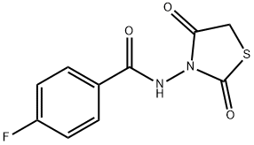 Benzamide, N-(2,4-dioxo-3-thiazolidinyl)-4-fluoro- (9CI) Structure
