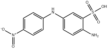 2-アミノ-5-[(4-ニトロフェニル)アミノ]ベンゼンスルホン酸 化学構造式