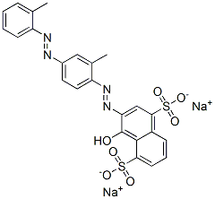 4-Hydroxy-3-[[2-methyl-4-[(2-methylphenyl)azo]phenyl]azo]naphthalene-1,5-disulfonic acid disodium salt Structure