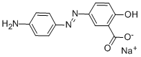 5-[(4-アミノフェニル)アゾ]-2-ヒドロキシ安息香酸ナトリウム 化学構造式
