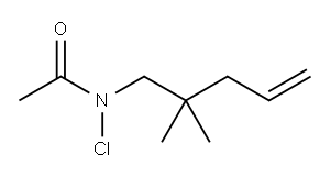 Acetamide,  N-chloro-N-(2,2-dimethyl-4-pentenyl)-  (9CI) Struktur