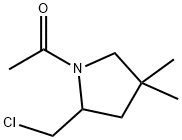 Pyrrolidine,  1-acetyl-2-(chloromethyl)-4,4-dimethyl-  (9CI) Struktur