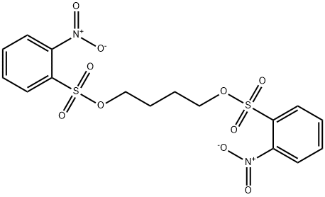 Benzeneaulfonic acid, 2-nitro-, 1,4-butanediyl ester Structure