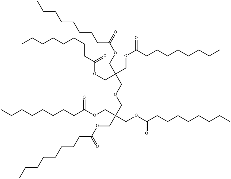 ビスノナン酸2-[[3-[(1-オキソノニル)オキシ]-2,2-ビス[[(1-オキソノニル)オキシ]メチル]プロポキシ]メチル]-2-[[(1-オキソノニル)オキシ]メチル]-1,3-プロパンジイル 化学構造式