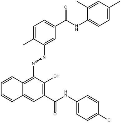 N-(4-Chlorophenyl)-4-[[5-[[(2,4-dimethylphenyl)amino]carbonyl]-2-methylphenyl]azo]-3-hydroxy-2-naphthalenecarboxamide Struktur