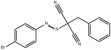 Malononitrile, benzyl 4-bromophenyldiazenyl- Structure