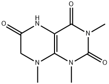2,4,6(3H)-Pteridinetrione,  1,5,7,8-tetrahydro-1,3,8-trimethyl- Struktur