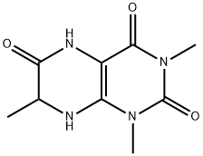 2,4,6(3H)-Pteridinetrione,  1,5,7,8-tetrahydro-1,3,7-trimethyl- Struktur