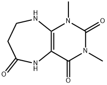 1H-Pyrimido[4,5-b][1,4]diazepine-2,4,6(3H)-trione,  5,7,8,9-tetrahydro-1,3-dimethyl- Struktur