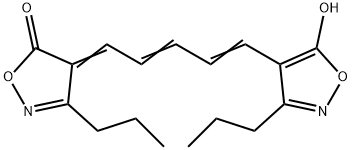 1,5-双(5-氧代-3-丙基异恶唑-4-基)五甲川氧杂菁,64724-75-0,结构式