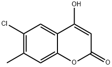 6-クロロ-4-ヒドロキシ-7-メチルクマリン 塩化物 化学構造式