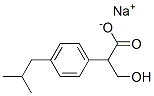 Benzeneacetic acid, -alpha--(hydroxymethyl)-4-(2-methylpropyl)-, monosodium salt (9CI)|