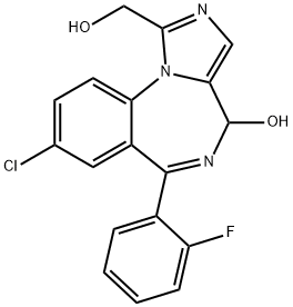 1,4-Dihydroxymidazolam 结构式