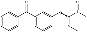3-[2-Methylsulfinyl-2-(methylthio)vinyl]benzophenone 结构式