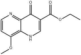8-甲氧基-4-氧代-1,4-二氢-1,5-萘啶-3-羧酸乙酯, 64761-20-2, 结构式