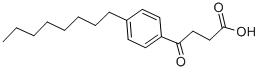 4-(4-オクチルフェニル)-4-オキソブタン酸 化学構造式
