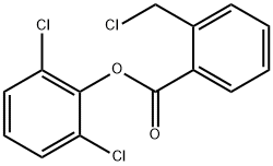 2,6-DICHLOROPHENYL 2-(CHLOROMETHYL)BENZOATE 化学構造式