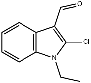2-氯-1-乙基-1H-吲哚-3-甲醛 结构式