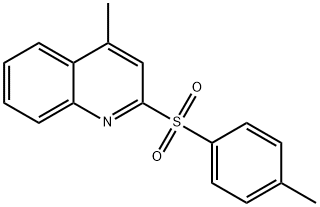 4-Methyl-2-[(4-methylphenyl)sulfonyl]quinoline 化学構造式