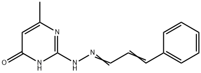 2-(CINNAMYLIDENEHYDRAZINO)-4-HYDROXY-6-METHYLPYRIMIDINE� Struktur