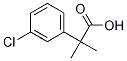 2-(3-クロロフェニル)-2-メチルプロパン酸 化学構造式