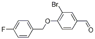 3-bromo-4-[(4-fluorobenzyl)oxy]benzenecarbaldehyde Struktur