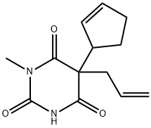 5-Allyl-5-(2-cyclopenten-1-yl)-1-methyl-2,4,6(1H,3H,5H)-pyrimidinetrione Struktur