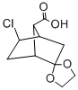 (1ALPHA,4ALPHA,5ALPHA,7S*)-(-)-5-氯螺[双环[2.2.1]庚烷-2,2'-[1,3]二氧杂环戊烷]-7-羧酸 结构式