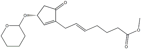 5-Heptenoic acid, 7-[5-oxo-3-[(tetrahydro-2H-pyran-2-yl)oxy]-1-cyclopenten-1-yl]-, Methyl ester, [3R-(Z)]- Struktur