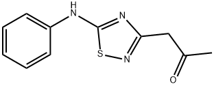 1-(5-(苯基亚胺)-2,5-二氢-1,2,4-噻二唑-3-基)丙烷-2-酮,64822-00-0,结构式