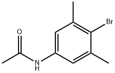 N-(4-ブロモ-3,5-ジメチルフェニル)アセトアミド 化学構造式