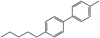 4-メチル-4'-ペンチルビフェニル 化学構造式