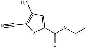 2-Thiophenecarboxylicacid,4-amino-5-cyano-,ethylester(9CI) Struktur