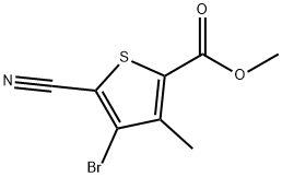 Methyl 4-broMo-5-cyano-3-Methylthiophene-2-carboxylate Structure