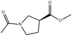 3-Pyrrolidinecarboxylic acid, 1-acetyl-, methyl ester, (3S)- (9CI) Structure