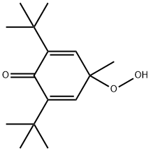 2,6-ジ-tert-ブチル-4-メチル-4-ヒドロペルオキシベンゼン-1(4H)-オン 化学構造式
