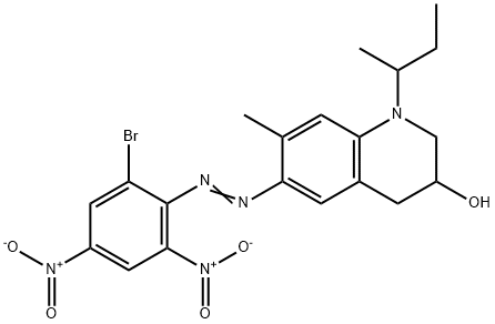 6-[(2-Bromo-4,6-dinitrophenyl)azo]-1,2,3,4-tetrahydro-7-methyl-1-(sec-butyl)-3-quinolinol Structure